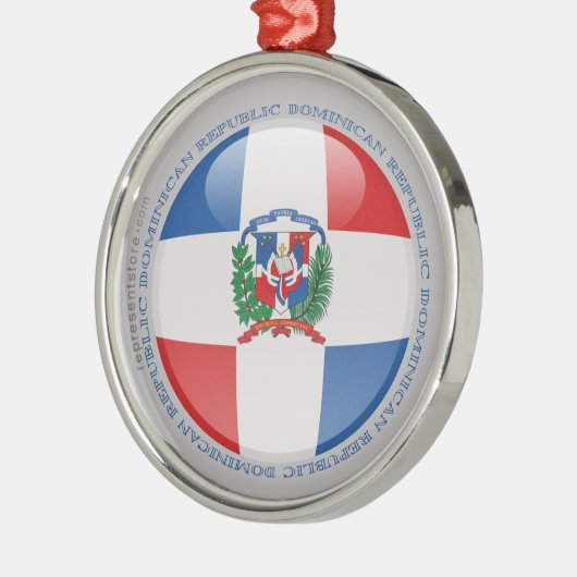 Dominicaanse Republiek - Bubble - vlag Metalen Ornament (Links)