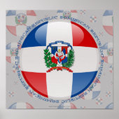 Dominicaanse Republiek - Bubble - vlag Poster (Voorkant)