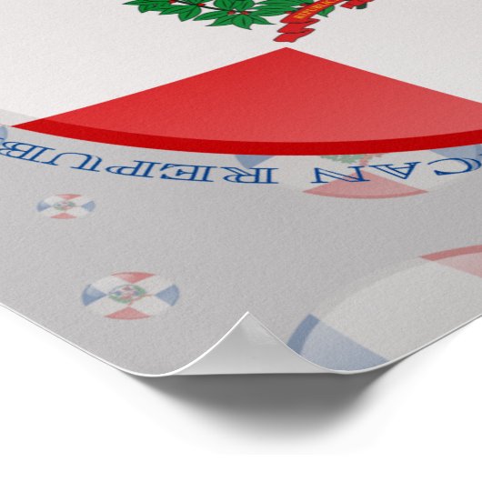 Dominicaanse Republiek - Bubble - vlag Poster (Hoek)