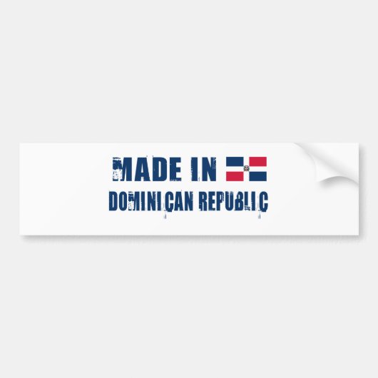 DOMINICAANSE REPUBLIEK BUMPERSTICKER (Voorkant)