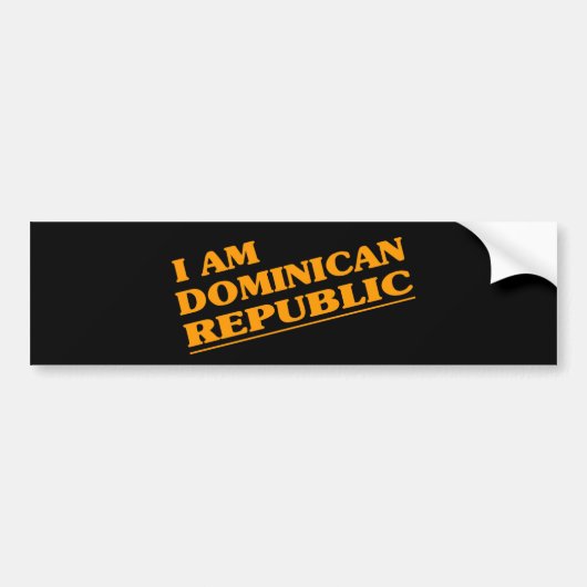 DOMINICAANSE REPUBLIEK BUMPERSTICKER (Voorkant)