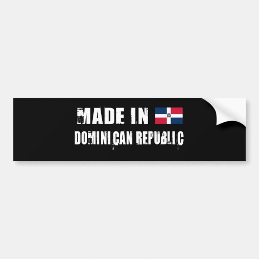 DOMINICAANSE REPUBLIEK BUMPERSTICKER (Voorkant)
