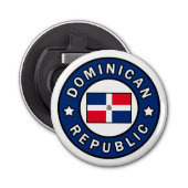 Dominicaanse Republiek Button Flesopener (Voorkant)