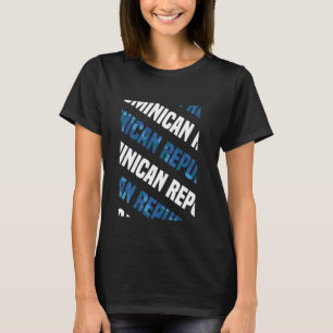 Dominicaanse Republiek Camo Patroon Blauwe Camoufl T-shirt