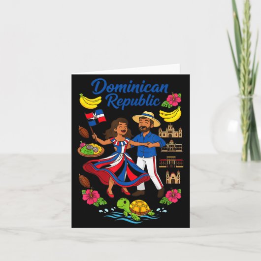 Dominicaanse Republiek Cultuur Dansen Reizen Kaart (Voorkant)