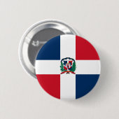 Dominicaanse Republiek, Denemarken Ronde Button 5,7 Cm (Voorkant /achterkant)