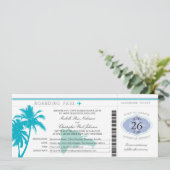 Dominicaanse Republiek die Pass Palm Trees aan boo Kaart (Staand voorkant)