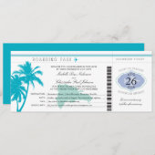 Dominicaanse Republiek die Pass Palm Trees aan boo Kaart (Voorkant / Achterkant)