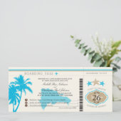 Dominicaanse Republiek die Pass Palm Trees aan boo Kaart (Staand voorkant)