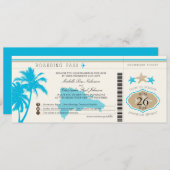 Dominicaanse Republiek die Pass Palm Trees aan boo Kaart (Voorkant / Achterkant)