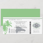 Dominicaanse Republiek die Pass Palm Trees aan boo Kaart (Voorkant / Achterkant)