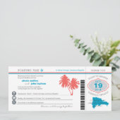 Dominicaanse Republiek die PassWedding Invitation  Kaart (Staand voorkant)