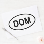 Dominicaanse Republiek "DOM" Ovale Sticker (Envelop)