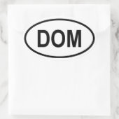 Dominicaanse Republiek "DOM" Ovale Sticker (Tas)