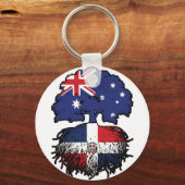 Dominicaanse Republiek Dominicaanse Australië Sleutelhanger (Voorkant)