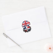 Dominicaanse Republiek Dominicaanse Groot-Brittann Ronde Sticker (Envelop)