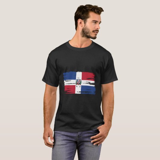 Dominicaanse Republiek Dominicaanse vlag trui voor T-shirt (Voorkant volledig)
