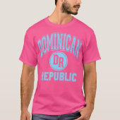 Dominicaanse Republiek Dr. Circle White met lichtb T-shirt (Voorkant)