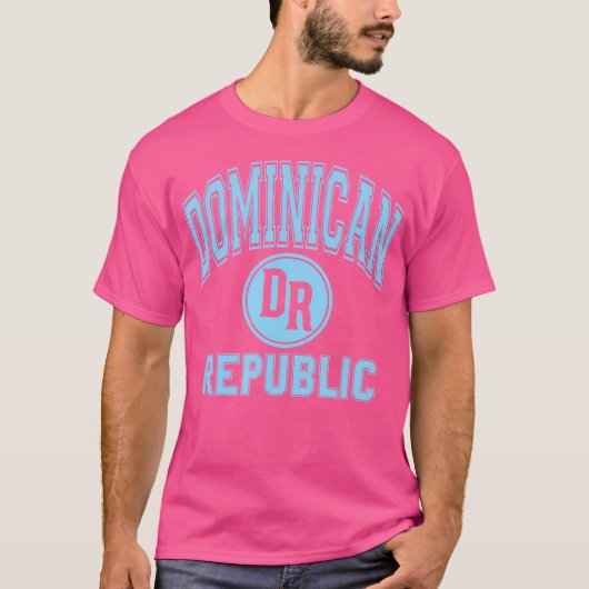 Dominicaanse Republiek Dr. Circle White met lichtb T-shirt (Voorkant)