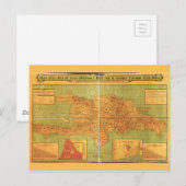 Dominicaanse Republiek en Haïtiaanse kaart (1906) (Voorkant / Achterkant)