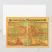 Dominicaanse Republiek en Haïtiaanse kaart (1906) (Voorkant / Achterkant)