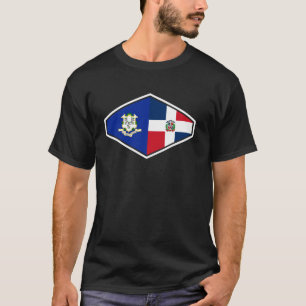 Dominicaanse Republiek Erfgoed Connecticut Trots T-shirt