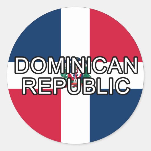 Dominicaanse Republiek Euro Sticker (Voorkant)