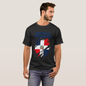 Dominicaanse Republiek Fans Vlag T-shirt (Voorkant volledig)