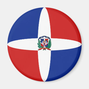 Dominicaanse Republiek Fisheye Flag Magnet