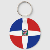 Dominicaanse Republiek Fisheye Flag Sleutelhanger (Voorkant)