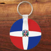 Dominicaanse Republiek Fisheye Flag Sleutelhanger (Voorkant)