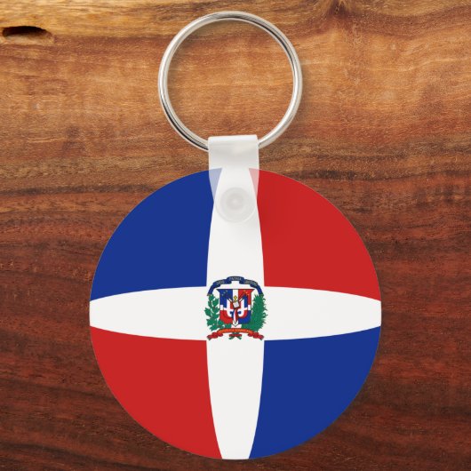 Dominicaanse Republiek Fisheye Flag Sleutelhanger (Voorkant)
