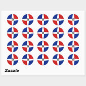 Dominicaanse Republiek Fisheye Vlag Sticker (Vel)