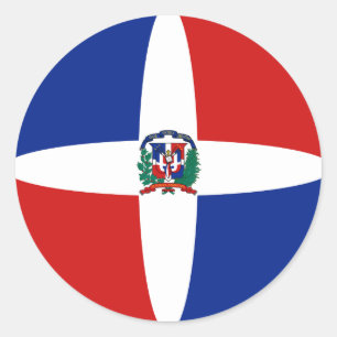 Dominicaanse Republiek Fisheye Vlag Sticker