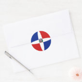 Dominicaanse Republiek Fisheye Vlag Sticker (Envelop)