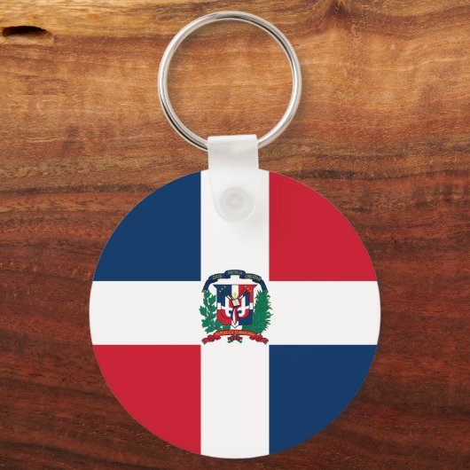 Dominicaanse Republiek Flag DO Sleutelhanger (Voorkant)