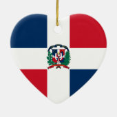 Dominicaanse Republiek Flag Heart Ornament (Achterkant)