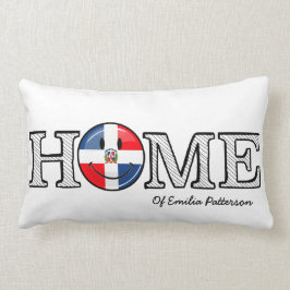 Dominicaanse Republiek glimlachende vlag Housewarm Kussen