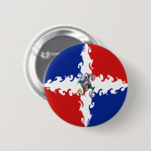 Dominicaanse Republiek Gnarly Flag Ronde Button 5,7 Cm (Voorkant /achterkant)