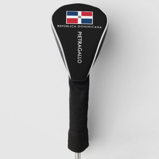 Dominicaanse Republiek Golf Head Hoesje Golfheadcover (Voorkant)