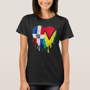 Dominicaanse Republiek Guayanese vlag Heart Citize T-shirt