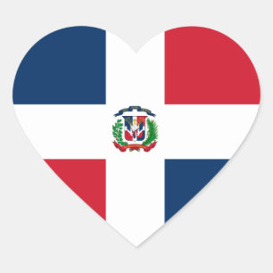 Dominicaanse Republiek Hartvlag Hart Sticker