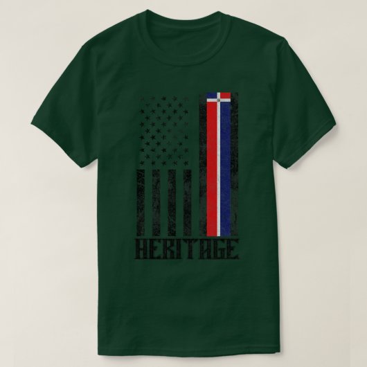Dominicaanse Republiek Hispanic Heritage distresse T-shirt (Design voorkant)