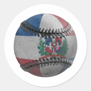 Dominicaanse Republiek Honkbal Ronde Sticker