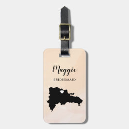 Dominicaanse Republiek Kaart Bagagelabel, Trouwfee Bagagelabel