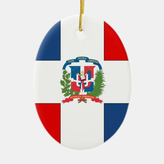 Dominicaanse Republiek Keramisch Ornament (Voorkant)