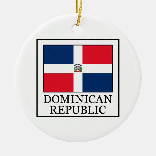 Dominicaanse Republiek Keramisch Ornament (Voorkant)