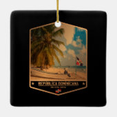 Dominicaanse Republiek Keramisch Ornament (Achterkant)