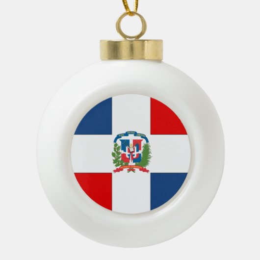 Dominicaanse Republiek Keramische Bal Ornament (Voorkant)
