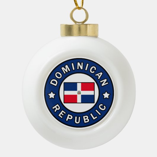 Dominicaanse Republiek Keramische Bal Ornament (Voorkant)
